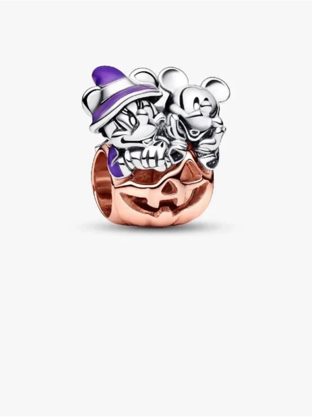 Pandora Rose Gold Pumpkin Charm with Purple Accents BRAND NEW